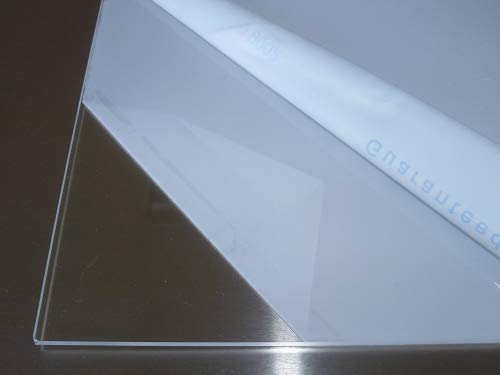 B&T Metall Acrylglas PMMA XT Platte transparent, UV-beständig, beidseitig foliert | 4,0 mm stark | Standardformat Größe 50 x 70 cm (500 x 700 mm) von B&T Metall