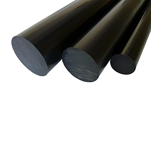 B&T Metall PVC schwarz Rundstab Ø 25 mm - Länge ca. 0.5 mtr. (500 mm +/- 5 mm) Außendurchmesser mit Plustoleranz von B&T Metall