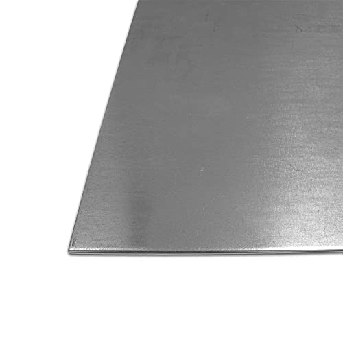 B&T Metall Stahl-Blech verzinkt St 1203 | 1,0 mm stark | Feinblech DX51 im Zuschnitt Größe 20 x 40 cm (200 x 400 mm) von B&T Metall