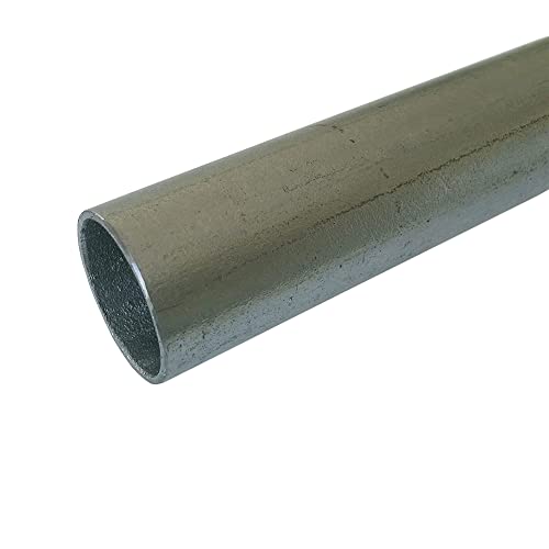 B&T Metall Stahl Rundrohr verzinkt, Ø 42,4 x 3,2 mm (1 1/4"), Länge ca. 0,5m | Konstruktionsrohr ST 37, feuerverzinkt, Hohl-Profil von B&T Metall