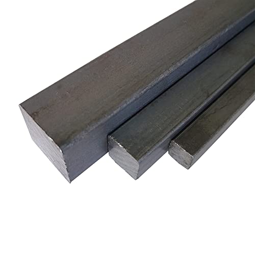 B&T Metall Stahl Vierkant 12 x 12 mm ST 37 gewalzt, schwarz - 6 Stück à 995 mm (6 Meter Stange geteilt) von B&T Metall