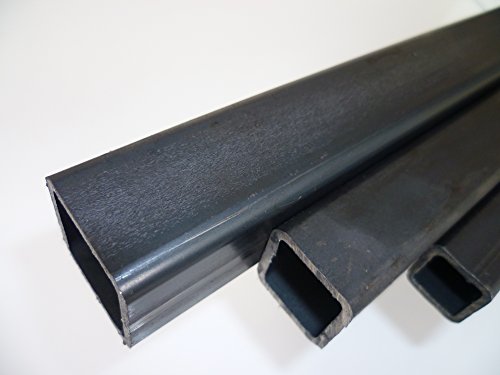 B&T Metall Stahl Vierkantrohr 100 x 100 x 3 mm in Längen à 1000 mm +0/-3 mm Quadratrohr ST37 schwarz roh Hohlprofil Rohstahl von B&T Metall
