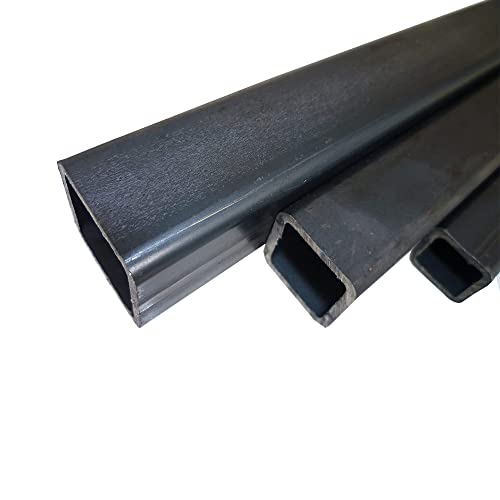 B&T Metall Stahl Vierkantrohr 100 x 100 x 3 mm in Längen à 1500 mm +0/-3 mm Quadratrohr ST37 schwarz roh Hohlprofil Rohstahl von B&T