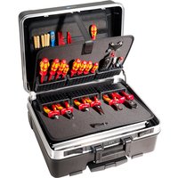 Werkzeugkoffer go mit Rollen + Werkzeughalter, Werkzeugbox ohne Inhalt, b&w von B&W International
