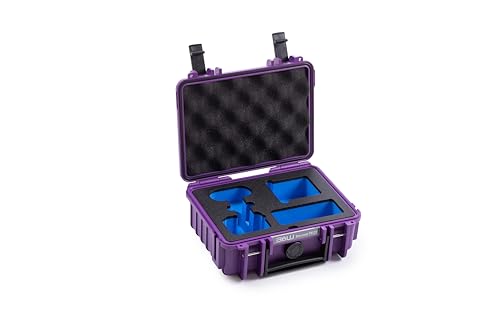 B&W International B&W Transportkoffer Outdoor für Insta360 GO 3 und GO 3S - Type 500 lila - wasserdicht nach IP67 Zertifizierung, staubsicher, bruchsicher und unverwüstlich von B&W International