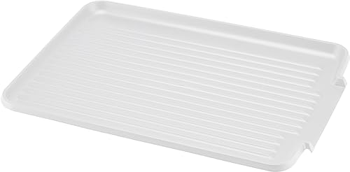 B&Z Universal Abtropfbrett Abtropfschale Geschirrabtropfschale Spülbecken Seitentropfschale Auf Theke Geschirr Abtropffläche Kunststoffmatte (Weiß) Universalgröße langlebiges & funktionales Design von B & Z