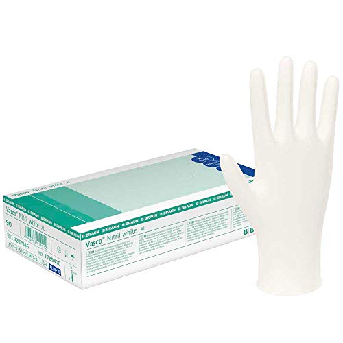B.Braun Vasco® Nitril white XL Nitrilhandschuhe Untersuchungshandschuhe 100 Stück von B.Braun