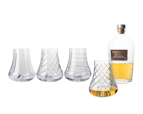BBOHEMIAN Whiskeyglas RUM/Snifter Set 4er 240ml FABIAN, Exklusiv Rum Gläser Set, Tumblergläser, Geschenke für Männer für Cocktails, Gin, Bourbon, Rum, Trinkgläser Geschenkset von B.BOHEMIAN