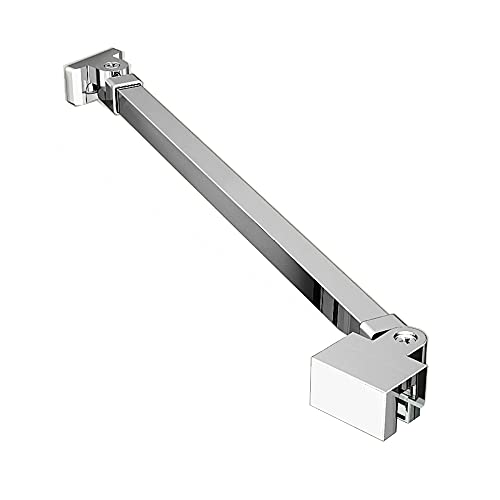50 cm Ersatz Stabilisator Winkel flexibel einstellbar Wandmontage für Glasstärken 6-8 mm für Duschabtrennung Badewanne Duschkabine- Chom-Optik von B.D