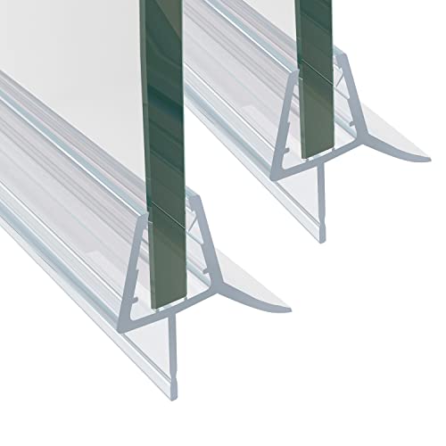 Duschdichtungen für Duschtüren, Duschdichtung wasserdichteAbdeckkapsel, Überlaufsicherung (60cm (2 Stück), für 6 mm Glasdicke) von B.D