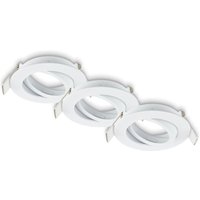 3er Set led Einbaustrahler led Einbauleuchten Spots Flach Schwenkbar GU10 von B.K.LICHT