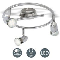 Design led Deckenlampe 6W-12W Deckenlechte 230V Spot-Strahler GU10 modern chrom: 3 Strahler [Spirale] - 50 von B.K.LICHT