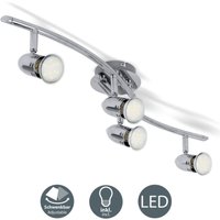 B.k.licht - Design led Deckenlampe 6W-12W Deckenlechte 230V Spot-Strahler GU10 modern chrom: 4 Strahler - 50 von B.K.LICHT