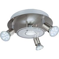 Led Deckenleuchte rund Metall Glas Lampe Wohnzimmer Strahler 3-flammig GU10 - 50 von B.K.LICHT