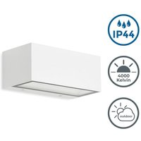 Led Außen-Wandleuchte Lampe Up Down Hauswand Fassade Bad Strahler 12W weiß IP44: Weiß von B.K.LICHT