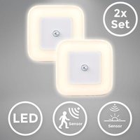 Led Nachtlicht 2er Set Nachtlampen Bewegungsmelder Steckdosen-Lampe Leuchte 230V - 20 von B.K.LICHT