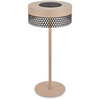 Briloner Booha led Tischlampe kabellos IP44, Dimmbar, Touch, Akku, Spritzwasserschutz, Beige-Anthrazit, Ø16 x 35 cm von B.K.LICHT