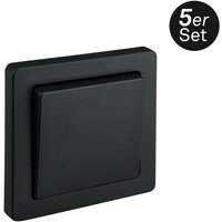 B.k.licht - Berker S.1 Set – 1/5/10x Wechselschalter inkl. Rahmen & Wippe – Weiß/Anthrazit – IP44 – glänzend/matt – für Wohn- & Zweckbau von B.K.LICHT