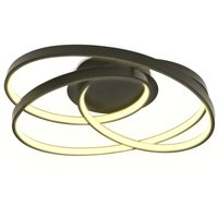 Deckenleuchte led Design Frame Wohnzimmerlampe Deckenlampe Ringe schwarz Flur von B.K.LICHT