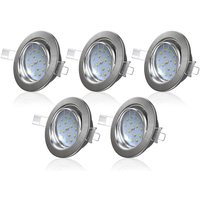 B.k.licht - led Einbau-Strahler Decken-Spots 5er Set Einbauleuchte ultra-flach 5W Schwenkbar - 50 von B.K.LICHT