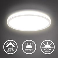 Led Deckenlampe Panel ultraflach Deckenleuchte indirekt Wohnzimmer Flur weiß - 20 von B.K.LICHT