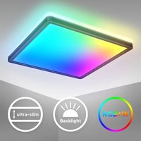 Led Deckenlampe rgb Dimmbar Panel Farbwechsel Deckenleuchte indirektes Licht 15W von B.K.LICHT