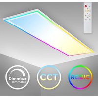 Led Panel dimmbar flach rgb-w 100x27cm Deckenlampe Frameless Büro Fernbedienung: Weiß von B.K.LICHT