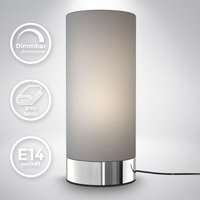 Tischleuchte Stoff Touchlampe dimmbar Nachttisch Schreibtisch Wohnzimmer grau - 40 von B.K.LICHT