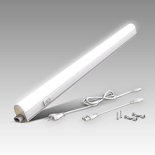 B.K.Licht - LED Leiste mit Ein-Ausschalter, neutralweiße Lichtfarbe, erweiterbar, Unterbauleuchte Küche, LED Lichtleiste Küche, Schrankbeleuchtung, Küchenlampe, Beleuchtung, 57,3x2,2x3 cm, Weiß B.K.Licht - LED Leiste mit Ein-Ausschalter, neutralweiße Lichtfarbe, erweiterbar, Unterbauleuchte Küche, LED Lichtleiste Küche, Schrankbeleuchtung, Küchenlampe, Beleuchtung, 57,3x2,2x3 cm, Weiß von B.K.Licht