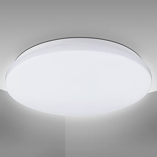 B.K.Licht - Deckenlampe mit indirektem Licht, neutralweiße Lichtfarbe, 15 Watt, 1500 Lumen, LED Deckenleuchte, LED Lampe, Wohnzimmerlampe, Schlafzimmerlampe, Küchenlampe, 27x5x4 cm, Weiß B.K.Licht - Deckenlampe mit indirektem Licht, neutralweiße Lichtfarbe, 15 Watt, 1500 Lumen, LED Deckenleuchte, LED Lampe, Wohnzimmerlampe, Schlafzimmerlampe, Küchenlampe, 27x5x4 cm, Weiß von B.K.Licht