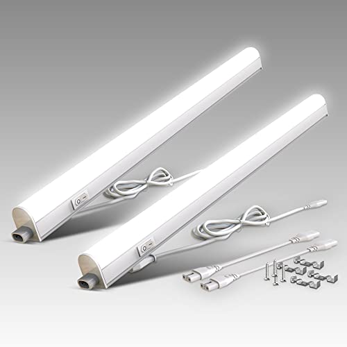 B.K.Licht - 2er Set LED Leiste mit Ein-Ausschalter, neutralweiße Lichtfarbe, erweiterbar, Unterbauleuchte Küche, LED Lichtleiste Küche, Schrankbeleuchtung, Küchenlampe, 57,3x2,2x3 cm, Weiß B.K.Licht - 2er Set LED Leiste mit Ein-Ausschalter, neutralweiße Lichtfarbe, erweiterbar, Unterbauleuchte Küche, LED Lichtleiste Küche, Schrankbeleuchtung, Küchenlampe, 57,3x2,2x3 cm, Weiß von B.K.Licht
