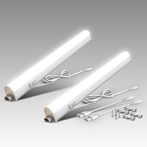 B.K.Licht - 2er Set LED Leiste mit Ein-Ausschalter, neutralweiße Lichtfarbe, erweiterbar, Unterbauleuchte Küche, LED Lichtleiste Küche, Schrankbeleuchtung, Küchenlampe, 31,3x2,2x3 cm, Weiß B.K.Licht - 2er Set LED Leiste mit Ein-Ausschalter, neutralweiße Lichtfarbe, erweiterbar, Unterbauleuchte Küche, LED Lichtleiste Küche, Schrankbeleuchtung, Küchenlampe, 31,3x2,2x3 cm, Weiß von B.K.Licht