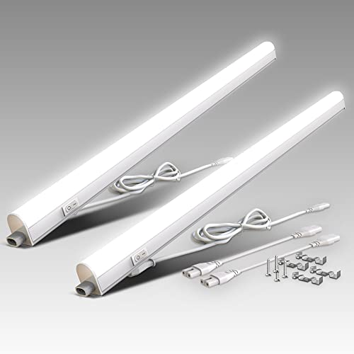 B.K.Licht - 2er Set LED Leiste mit Ein-Ausschalter, neutralweiße Lichtfarbe, erweiterbar, Unterbauleuchte Küche, LED Lichtleiste Küche, Schrankbeleuchtung, Küchenlampe, 87,3x2,2x3 cm, Weiß B.K.Licht - 2er Set LED Leiste mit Ein-Ausschalter, neutralweiße Lichtfarbe, erweiterbar, Unterbauleuchte Küche, LED Lichtleiste Küche, Schrankbeleuchtung, Küchenlampe, 87,3x2,2x3 cm, Weiß von B.K.Licht