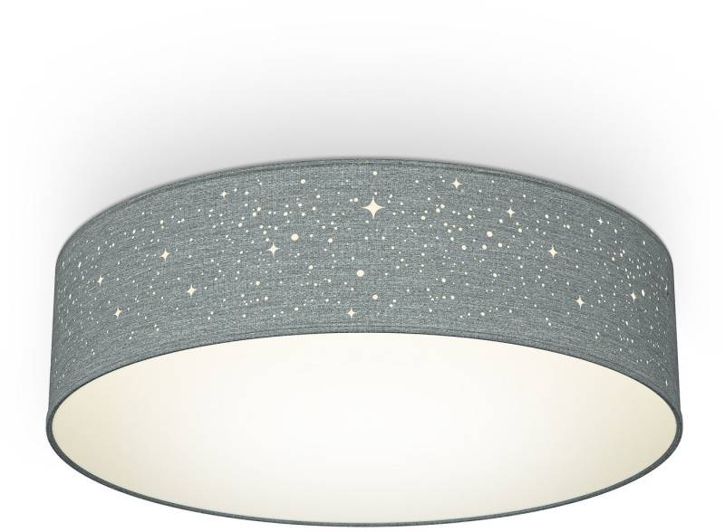 B.K.Licht LED Deckenleuchte, ohne Leuchtmittel, Warmweiß, Deckenlampe, Textil Lampenschirm, E27, Schlafzimmer, Wohnzimmer von B.K.Licht