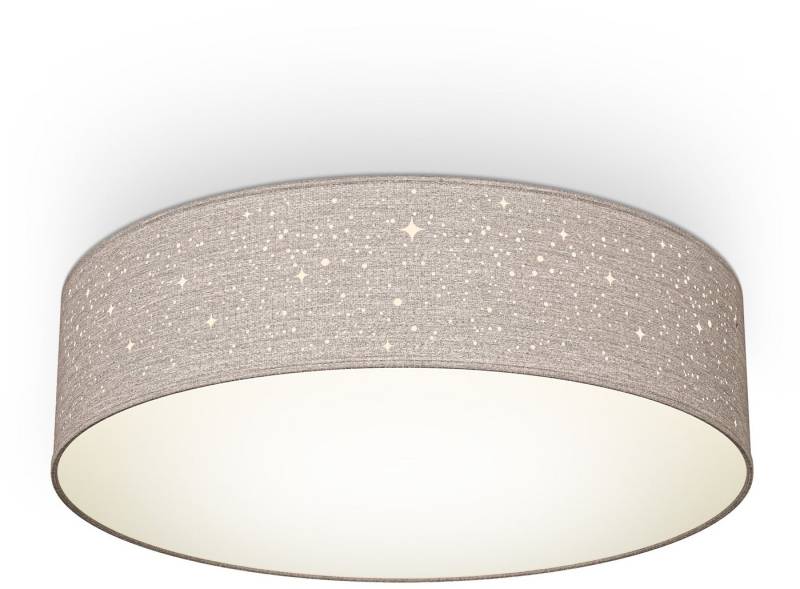 B.K.Licht LED Deckenleuchte, ohne Leuchtmittel, Warmweiß, Deckenlampe, Textil Lampenschirm, E27, Schlafzimmer, Wohnzimmer von B.K.Licht