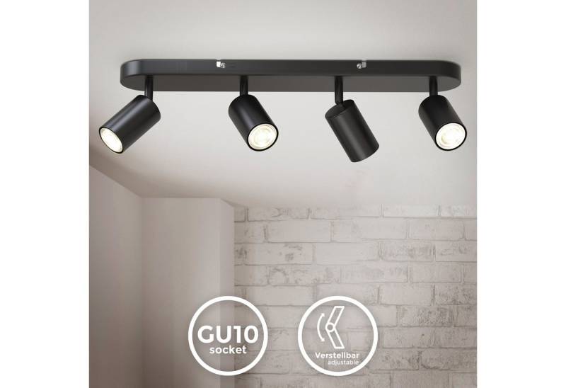 B.K.Licht Deckenleuchte LED Deckenlampe Wandleuchte Wohnzimmer, ohne Leuchtmittel, 1-flammig Lampe Wand Decke 230V Fassung GU10 Retro-Design Wohnzimmer von B.K.Licht