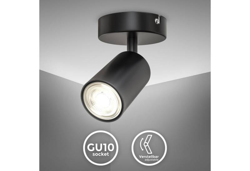 B.K.Licht Deckenleuchte LED Deckenlampe Wandleuchte Wohnzimmer, ohne Leuchtmittel, 1-flammig Lampe Wand Decke 230V Fassung GU10 Retro-Design Wohnzimmer von B.K.Licht