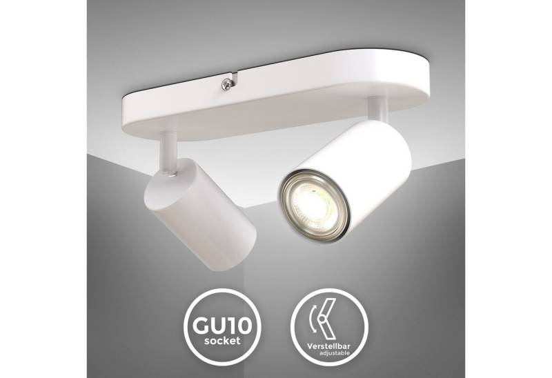 B.K.Licht Deckenleuchte LED Deckenlampe Wandleuchte Wohnzimmer, ohne Leuchtmittel, 1-flammig Lampe Wand Decke 230V Fassung GU10 Retro-Design Wohnzimmer von B.K.Licht