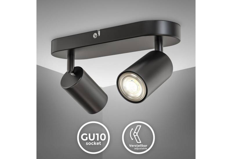 B.K.Licht Deckenleuchte LED Deckenlampe Wandleuchte Wohnzimmer, ohne Leuchtmittel, 1-flammig Lampe Wand Decke 230V Fassung GU10 Retro-Design Wohnzimmer von B.K.Licht