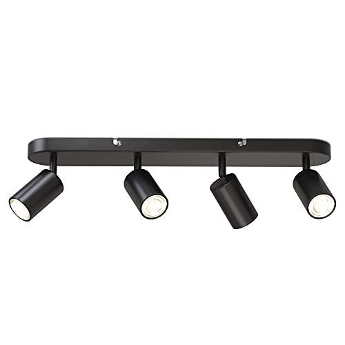 B.K.Licht - Deckenlampe schwenkbar, GU10 Fassung, max. 5 Watt, Deckenleuchte, Lampe, Wohnzimmerlampe, Schlafzimmerlampe, Küchenlampe, Deckenstrahler, Deckenbeleuchtung, 55x6x9 cm, Schwarz B.K.Licht - Deckenlampe schwenkbar, GU10 Fassung, max. 5 Watt, Deckenleuchte, Lampe, Wohnzimmerlampe, Schlafzimmerlampe, Küchenlampe, Deckenstrahler, Deckenbeleuchtung, 55x6x9 cm, Schwarz von B.K.Licht