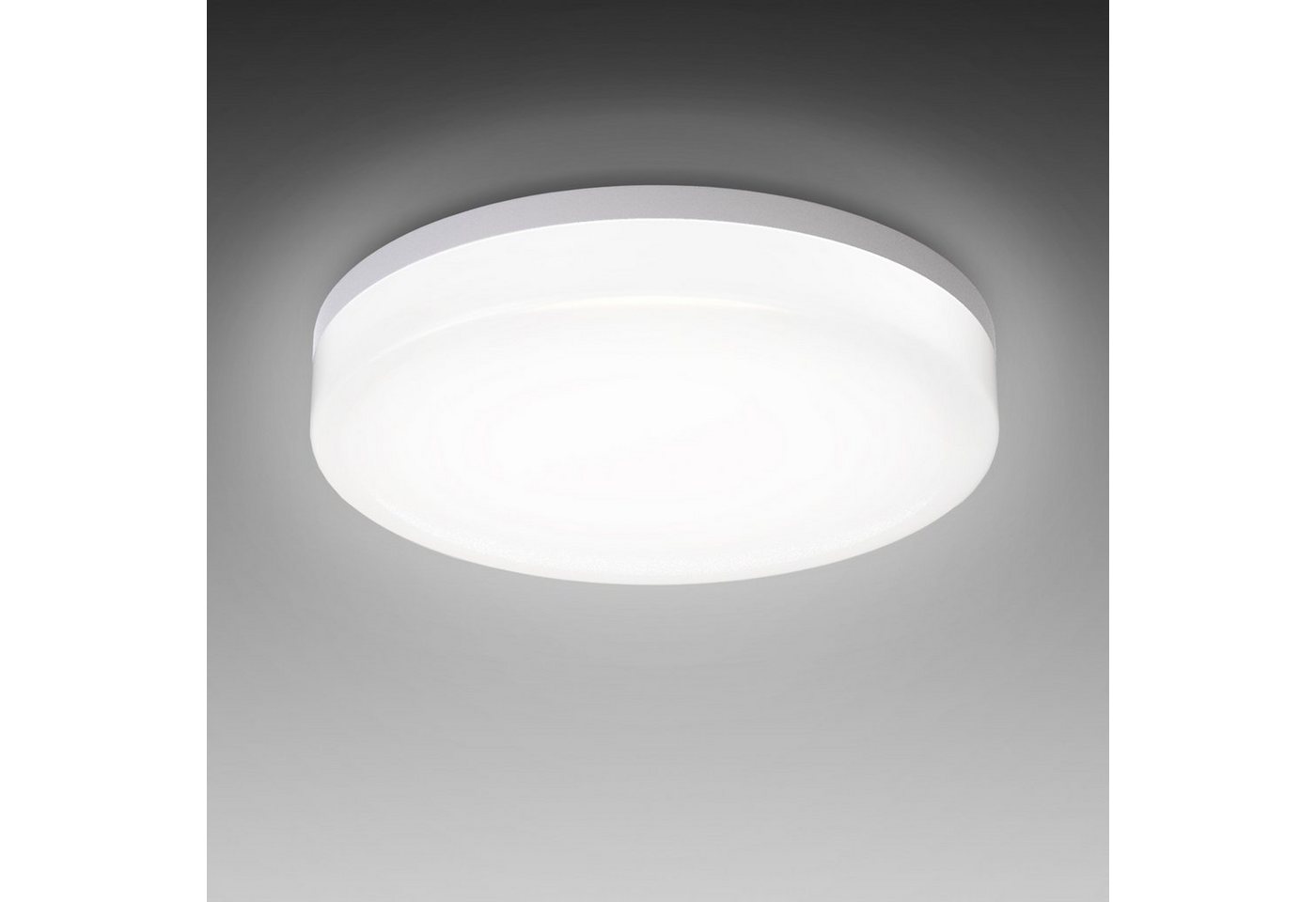 B.K.Licht LED Deckenleuchte, LED fest integriert, Neutralweiß, Deckenlampe, 13W, Badezimmer-Lampe, Leuchte IP54, inkl. 13W 1500lm von B.K.Licht