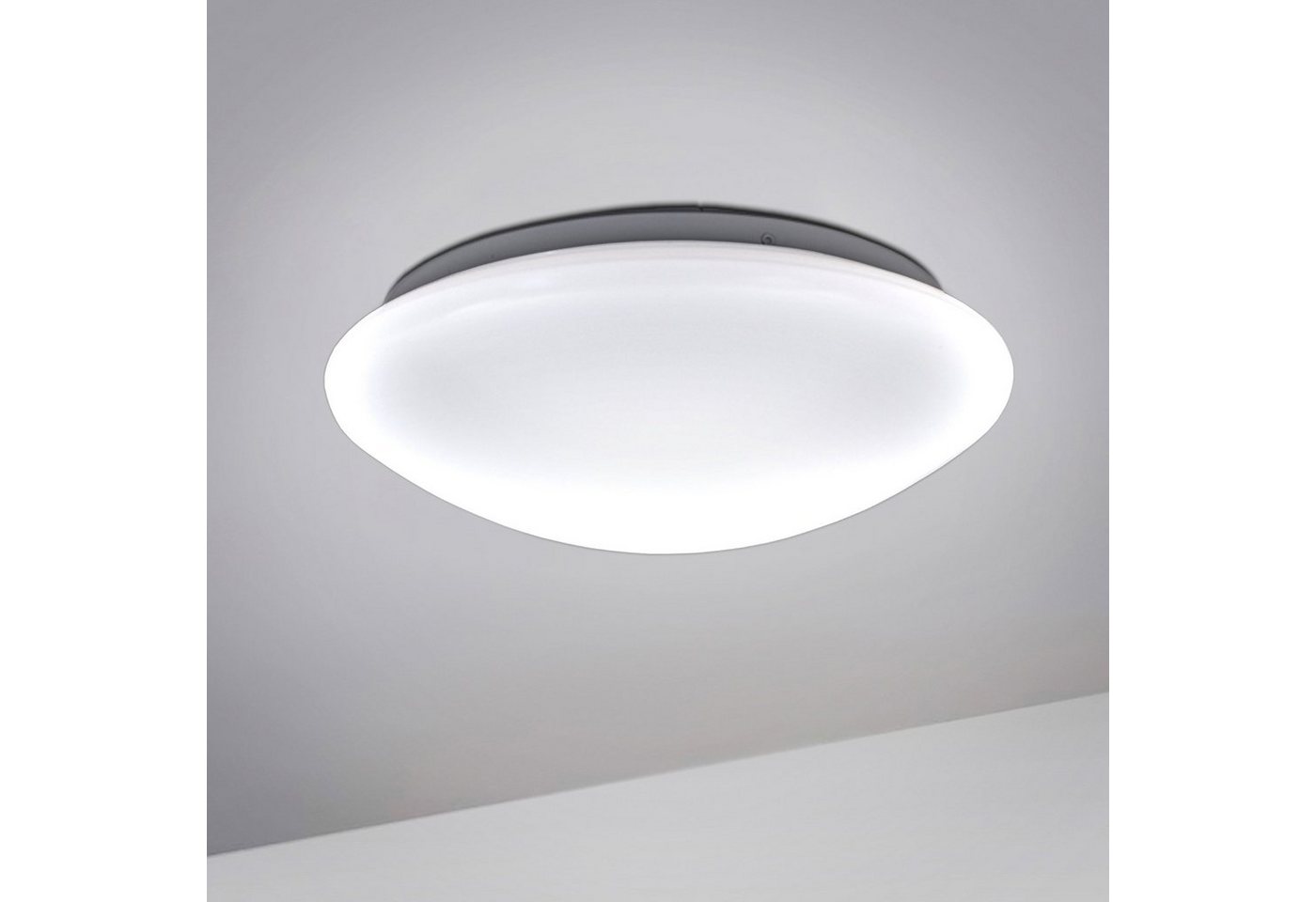 B.K.Licht LED Deckenleuchte, LED fest integriert, Neutralweiß, LED Bad Deckenlampe Design Deckenstrahler IP44 Badezimmer Küche Flur von B.K.Licht