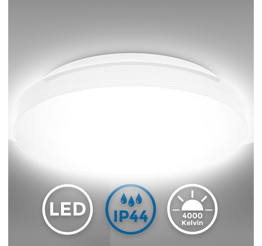 B.K.Licht LED Deckenleuchte LED Deckenlampe Ø22cm Badezimmer weiß - BKL1295, LED fest integriert, 2700K - Extra-Warmweiß, moderne Badezimmerlampe Decke Leuchtmittel 10W 900lm 4000K neutralweiß B.K.Licht LED Deckenleuchte LED Deckenlampe Ø22cm Badezimmer weiß - BKL1295, LED fest integriert, 2700K - Extra-Warmweiß, moderne Badezimmerlampe Decke Leuchtmittel 10W 900lm 4000K neutralweiß von B.K.Licht