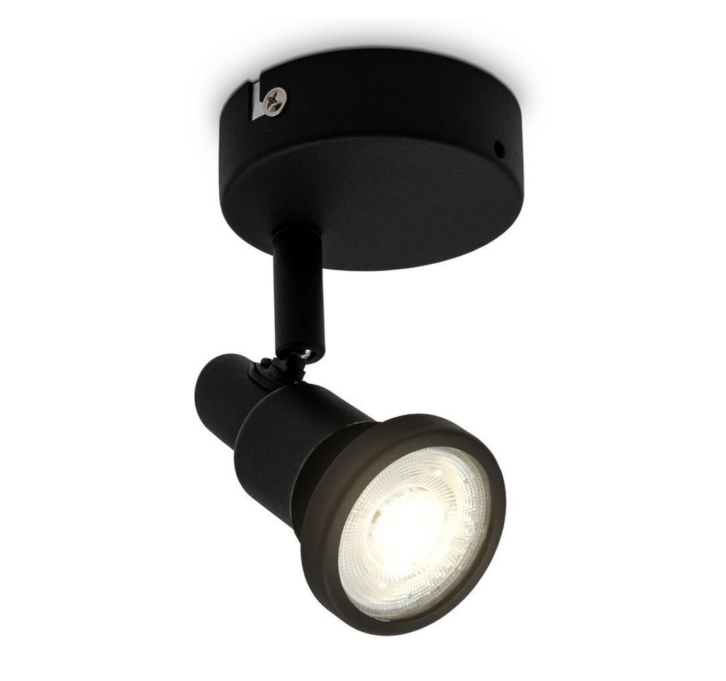 B.K.Licht LED Deckenspot Deckenleuchte Schwarz Schwenkbar IP44 Bad-Deckenlampe - BKL1548, Leuchtmittel wechselbar, 3000K - Warmweiß B.K.Licht LED Deckenspot Deckenleuchte Schwarz Schwenkbar IP44 Bad-Deckenlampe - BKL1548, Leuchtmittel wechselbar, 3000K - Warmweiß von B.K.Licht
