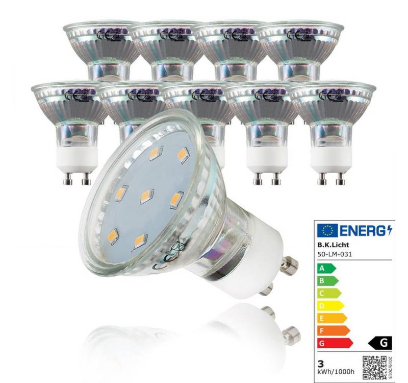 B.K.Licht LED-Leuchtmittel 50-LMF-001-10, GU10, 2700K - Extra-Warmweiß von B.K.Licht