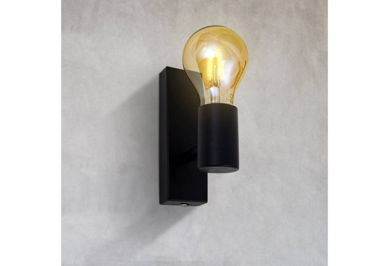 B.K.Licht LED Wandleuchte, Leuchtmittel wechselbar, Warmweiß, Retro Wandlampe Vintage Wandspot matt Industrie Wohnzimmer Flur E27 von B.K.Licht