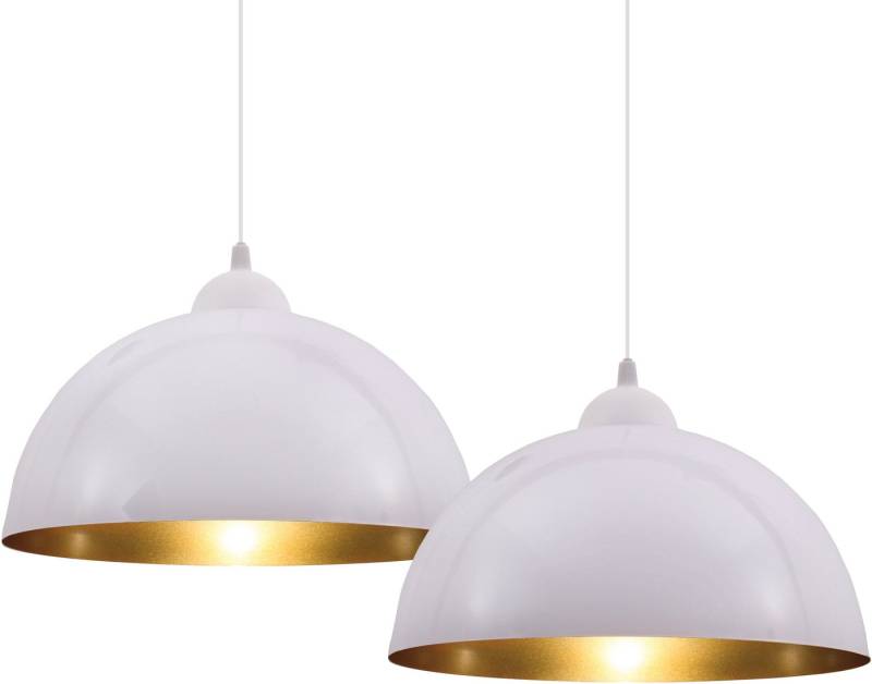 B.K.Licht Pendelleuchte Auriga, ohne Leuchtmittel, Design Hängelampe Hängeleuchte weiß-gold Wohnzimmer Esszimmer E27 von B.K.Licht