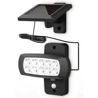 B.K.Licht Solar LED Außen-Wandleuchte, schwarz, inkl. LED Platine, 15 Lumen (bei Dauerlicht), 50 Lumen (bei Aktivierung für 30sec.) 6.500 Kelvin von B.K.Licht