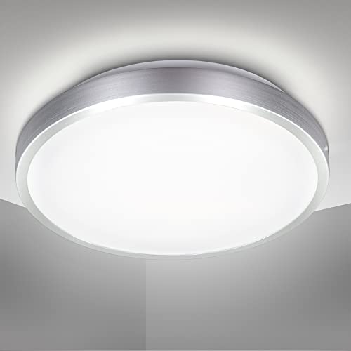 B.K.Licht - LED Deckenlampe mit neutralweißer Lichtfarbe, 15 Watt, 1500 Lumen, LED Deckenleuchte, Lampe, Wohnzimmerlampe, Schlafzimmerlampe, Küchenlampe, Deckenbeleuchtung, 29x6,7 cm, Weiß B.K.Licht - LED Deckenlampe mit neutralweißer Lichtfarbe, 15 Watt, 1500 Lumen, LED Deckenleuchte, Lampe, Wohnzimmerlampe, Schlafzimmerlampe, Küchenlampe, Deckenbeleuchtung, 29x6,7 cm, Weiß von B.K.Licht