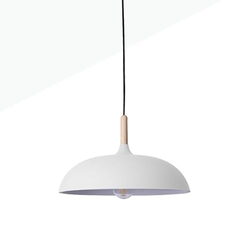 B·LED BARCELONA LED BarcelonaLED Hängeleuchte, nordisch, dekorativ, aus Holz, mit Lampenschirm aus Aluminium, weiß, Durchmesser 35 cm, E27-Fassung, für Esszimmer, Wohnzimmer, Küche, Innen B·LED BARCELONA LED BarcelonaLED Hängeleuchte, nordisch, dekorativ, aus Holz, mit Lampenschirm aus Aluminium, weiß, Durchmesser 35 cm, E27-Fassung, für Esszimmer, Wohnzimmer, Küche, Innen von B·LED BARCELONA LED